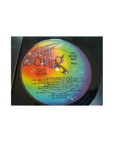 Petra This Means War SSR 8084 1987 First Press LP Vinilo 12" VG/VG Mg Am
