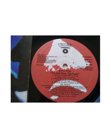 Stryper To Hell With The Devil VLP207 1986 First Press LP Vinilo 12" VG/VG Mg