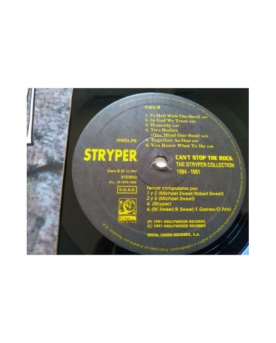 Stryper Can?t Stop The Rock HWDLP8 1991 First Press LP Vinilo 12" VG/VG Mg Am