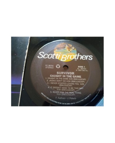 Survivor Caught In The Game PZ38791 1983 First Press LP Vinilo 12" VG/VG Mg Am