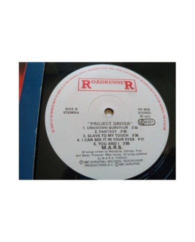 Tony Macalpine Project Driver RR9632 1987 First Press LP Vinilo 12" VG/VG Mg