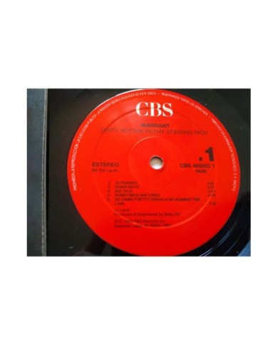 Warrant Dirty Rotten Filthy Stinking 1989 First Press LP Vinilo 12" VG/VG Mg Am