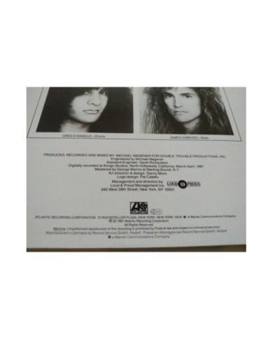 White Lion Pride 781768-1 1987 German First Press LP Vinilo 12" VG/VG Mg Am