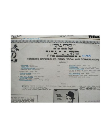 Fats Waller Vol I RCA 1959 730659 Mono France First Press LP 12" Vinilo VG/VG