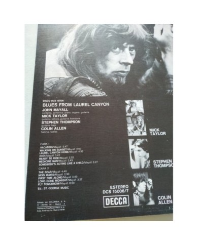 John Mayall & The Bluesbreakers Blues From Laurel Canyon 2 x LP Vinilo 12" VG/VG