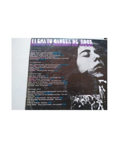 Llena Tu Cabeza de Rock Byrds Janis Joplin Santana 1970 2 x LP 12" Vinilo G+/G+