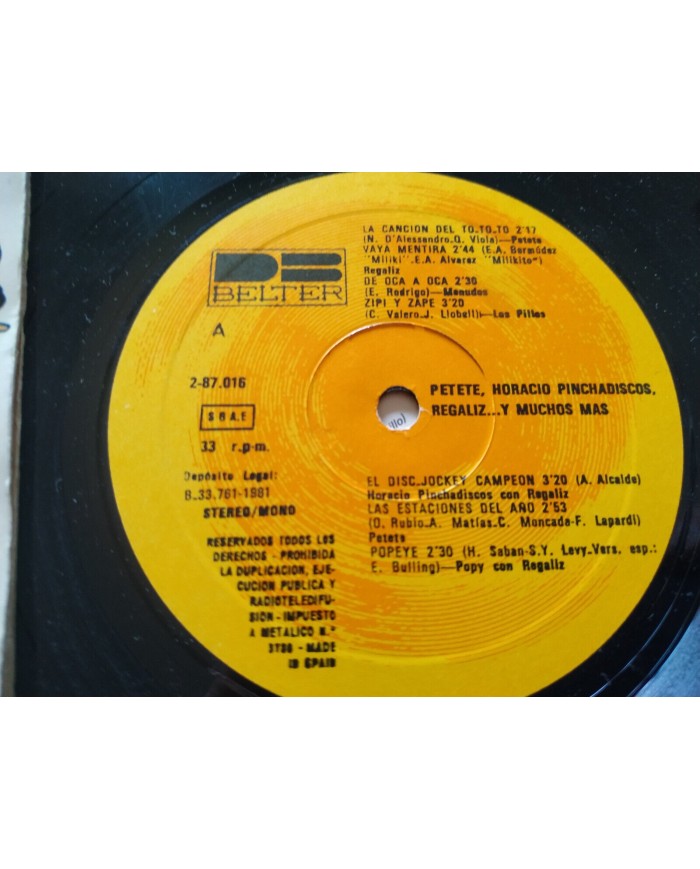 Parchis y Sus Amigos Cumplea?os Feliz Belter 1981 - 2 x LP 12" Vinilo VG/VG