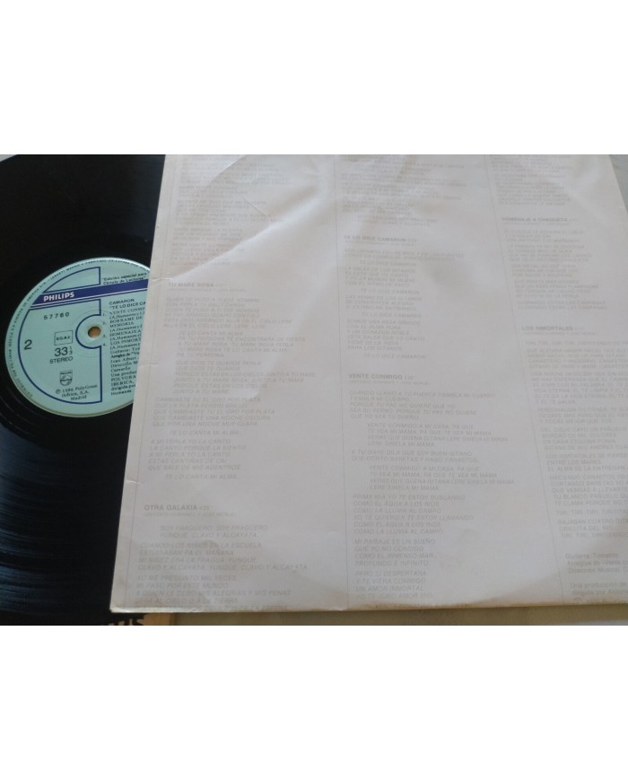 Camaron de la Isla Te Lo Dice Camaron 57760 Philips 1986 LP Vinilo 12" G+/G+ Mb
