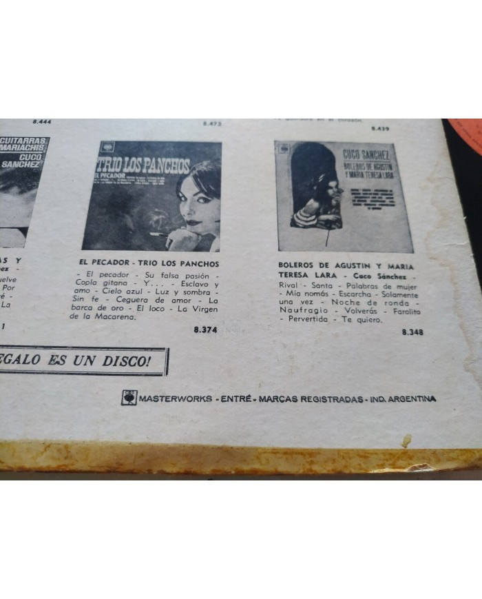 Eydie Gorme Trio Los Panchos Canciones De Amor 1966 CBS 8477 LP Vinilo 12" G+/G+