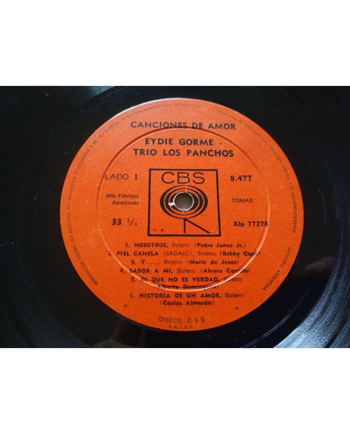 Eydie Gorme Trio Los Panchos Canciones De Amor 1966 CBS 8477 LP Vinilo 12" G+/G+