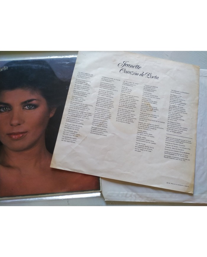Jeanette Corazon de Poeta RCA 1981 PL-35348 First Press - LP Vinilo 12" VG/VG 4T