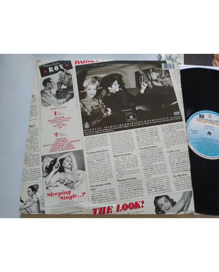 Roxette Look Sharp 1989 Hispavox 066-7910981 Spain Press LP Vinilo 12" VG/VG 4T