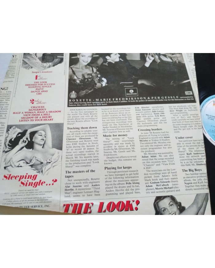 Roxette Look Sharp 1989 Hispavox 066-7910981 Spain Press LP Vinilo 12" VG/VG 4T