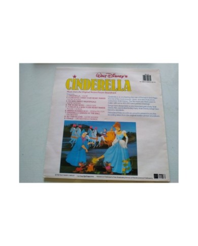 Cinderella Cenicienta Soundtrack V.O. Walt Disney - LP Vinilo 12" VG/VG 3T
