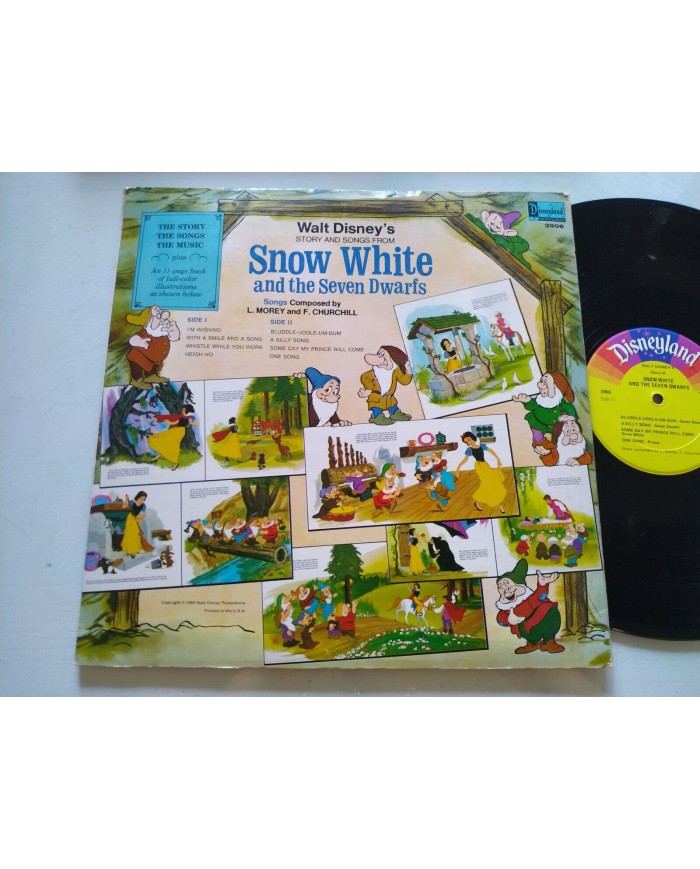 Snow White Seven Dwarfs Soundtrack V.O. Walt Disney 3906 - LP Vinilo 12" VG/VG