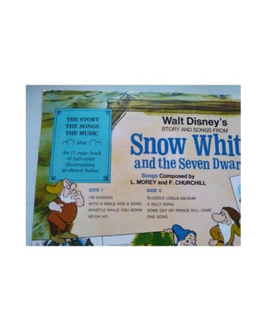 Snow White Seven Dwarfs Soundtrack V.O. Walt Disney 3906 - LP Vinilo 12" VG/VG