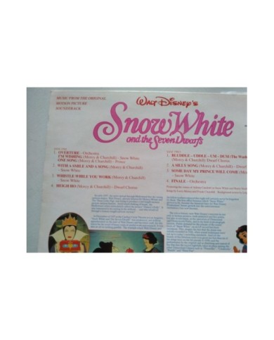 Snow White Seven Dwarfs Soundtrack V.O. Walt Disney WD001 - LP Vinilo 12" VG/VG