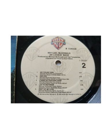 Michael McDonald No Lookin Back 1985 1-25291 Warner USA - LP 12" Vinilo VG/VG Am