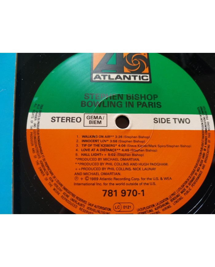Stephen Bishop Bowling In Paris 781970-1 Atlantic 1989 - LP 12" Vinilo VG/VG Am