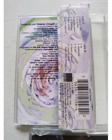 NEK Nek 1997 WEA Laura No Esta German Press - Cinta Tape Cassette NEK Nek 1997 WEA Laura No Esta German Press - Cinta Tape Cassette