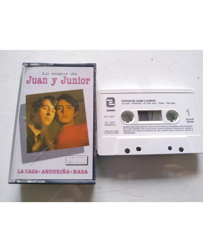 Juan Pardo y Junior Lo Mejor de Juan y Junior Zafiro 1991 - Cinta Tape Cassette