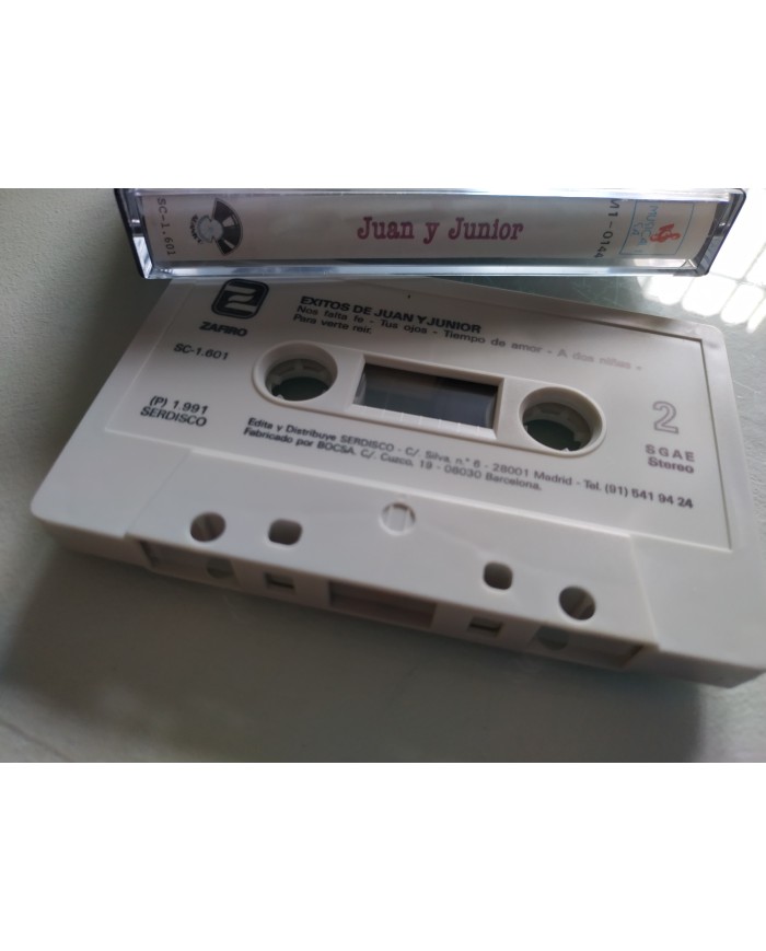 Juan Pardo y Junior Lo Mejor de Juan y Junior Zafiro 1991 - Cinta Tape Cassette