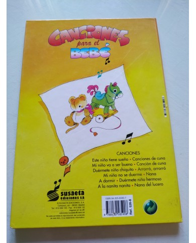 Canciones Para el Bebe Susaeta Cancion de Cuna - LIBRO Español
