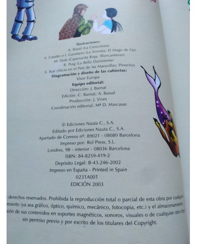 El Jardin Encantado 8 Cuentos Clasicos Nauta 2002 - LIBRO Español