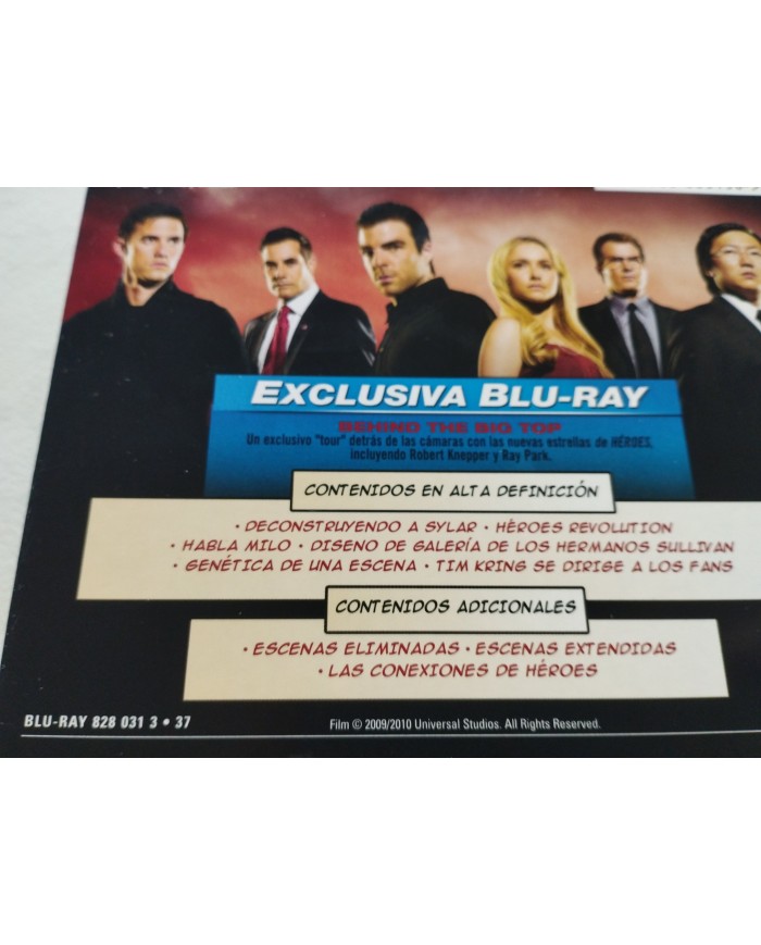 HEROES Temporada 4 - 4 x Blu-Ray Edicion Especial Español Ingles Frances