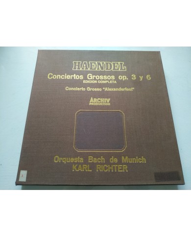 Haendel Conciertos Grossos Op 3 6 Richter Box 6 x LP + Libreto 12" Vinilo VG/VG Haendel Conciertos Grossos Op 3 6 Richter Box 6 x LP + Libreto 12" Vinilo VG/VG
