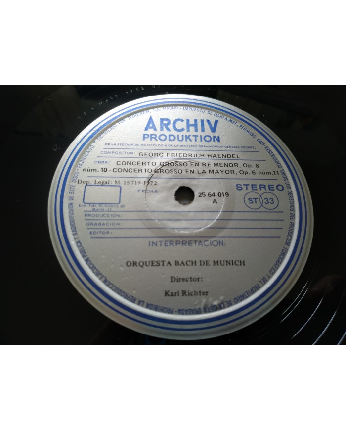 Haendel Conciertos Grossos Op 3 6 Richter Box 6 x LP + Libreto 12" Vinilo VG/VG