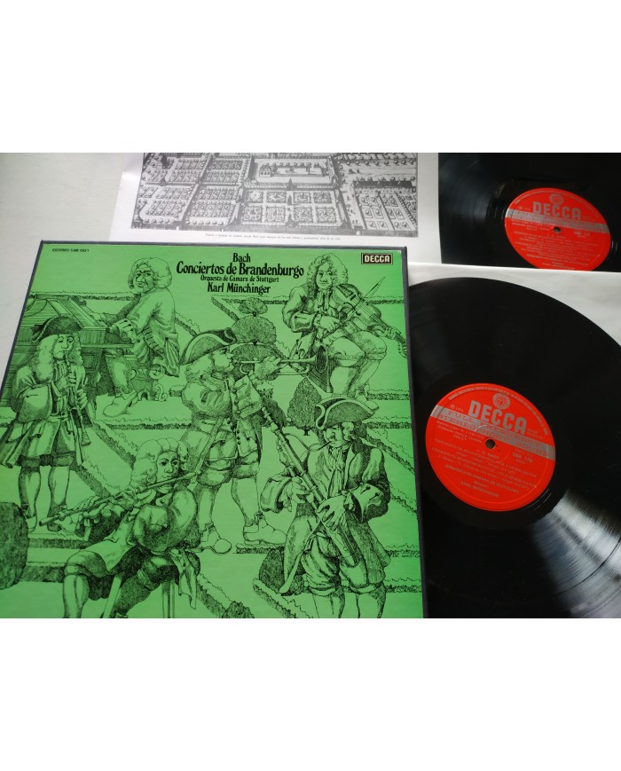 Bach Conciertos Brandenburgo Munchinger Box 2 x LP + Libreto 12" Vinilo VG/VG