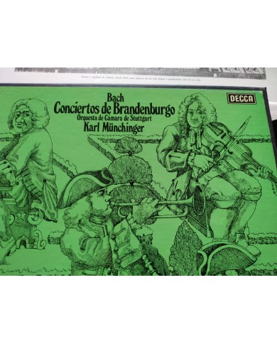 Bach Conciertos Brandenburgo Munchinger Box 2 x LP + Libreto 12" Vinilo VG/VG Bach Conciertos Brandenburgo Munchinger Box 2 x LP + Libreto 12" Vinilo VG/VG