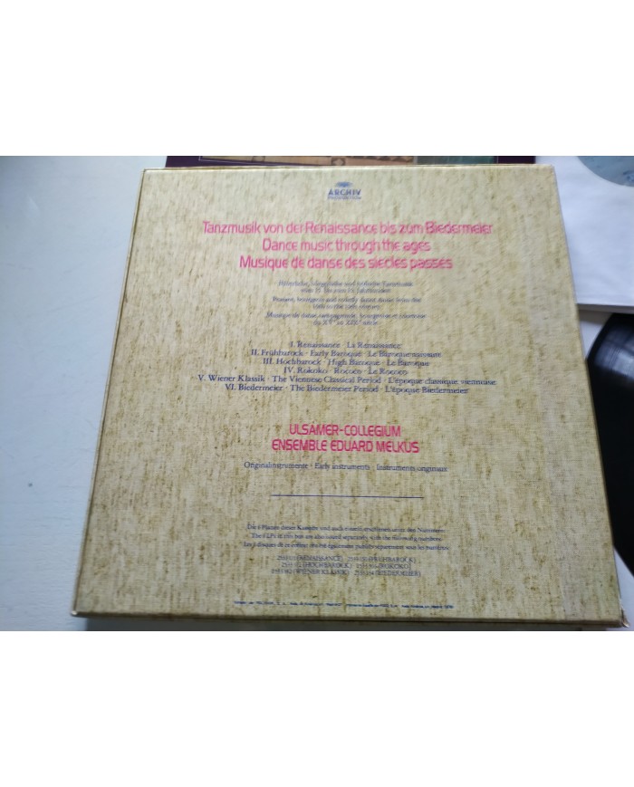 Musica Danza Renacimiento Biedermeier - Box 6 x LP + Libreto 12" Vinilo VG/VG
