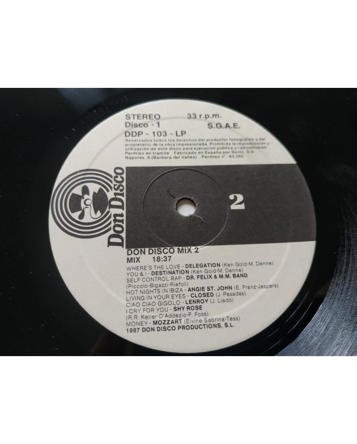 Don Disco Mix 2 Megamix Gino Juanma Stephanelli 1987 - 2 x LP Vinilo 12" VG/VG