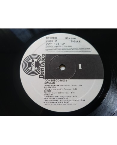 Don Disco Mix 2 Megamix Gino Juanma Stephanelli 1987 - 2 x LP Vinilo 12" VG/VG Don Disco Mix 2 Megamix Gino Juanma Stephanelli 1987 - 2 x LP Vinilo 12" VG/VG
