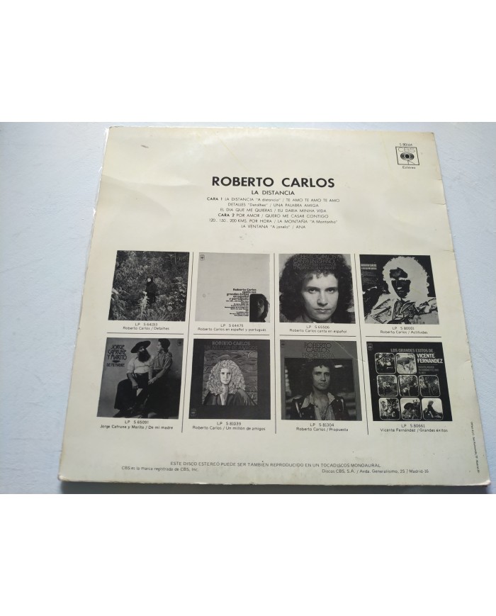 Roberto Carlos La Distancia 1974 CBS S80164 Spain Press - LP Vinilo 12" VG/VG