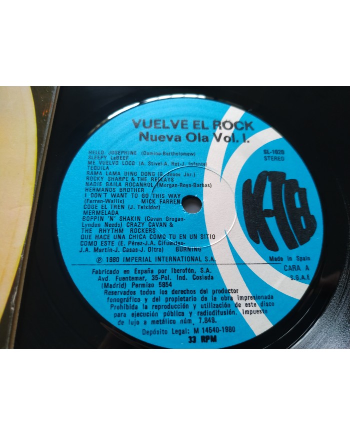 Vuelve el Rock Vol 1 Tequila Burning Moris Asfalto Labeff - LP Vinilo 12" VG/VG