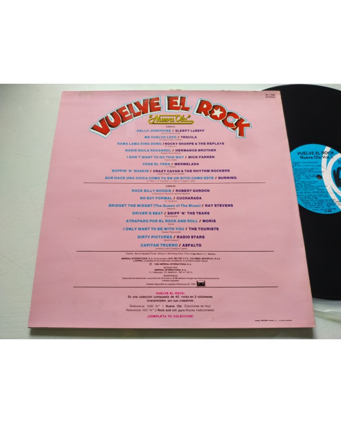 Vuelve el Rock Vol 1 Tequila Burning Moris Asfalto Labeff - LP Vinilo 12" VG/VG