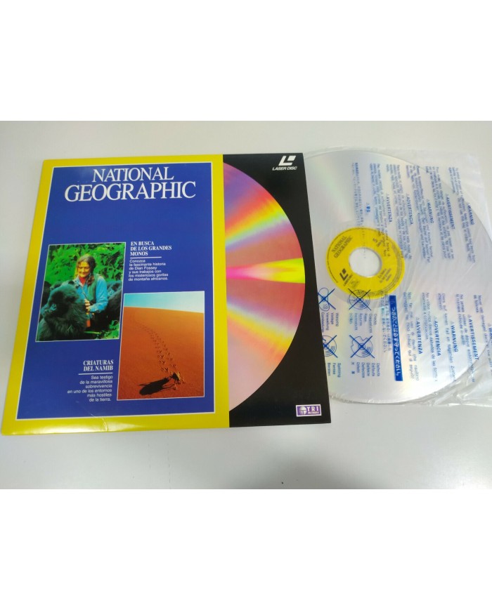 National Geographic En Busca de Grandes Monos Criaturas Namib LASERDISC LD 2T National Geographic En Busca de Grandes Monos Criaturas Namib LASERDISC LD 2T