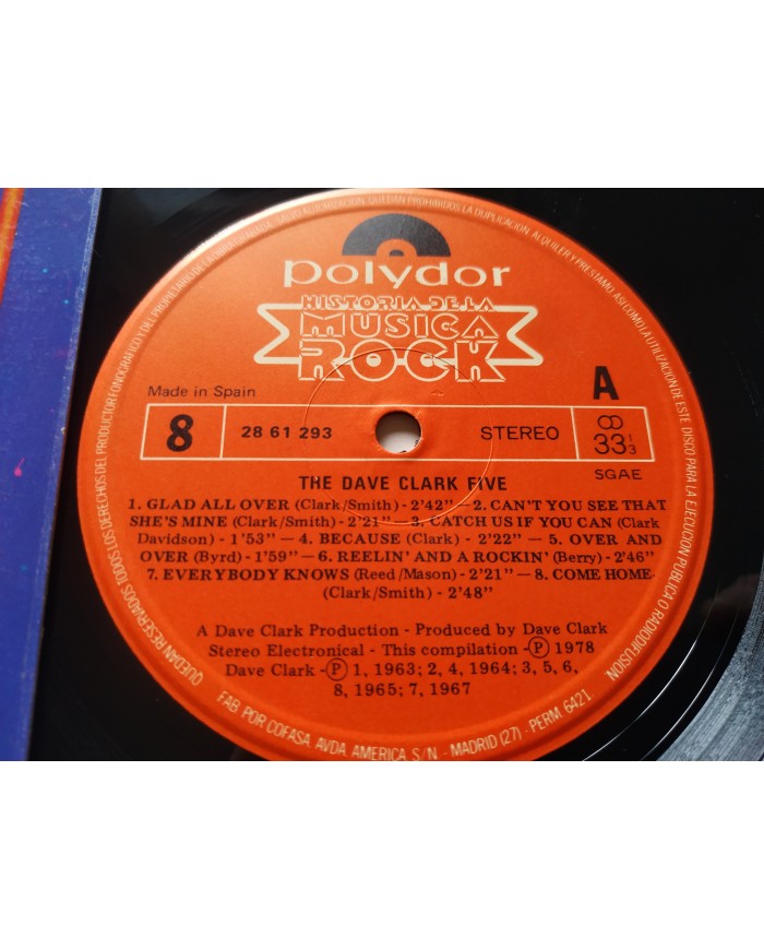 The Dave Clark Five Exitos Polydor 1981 2861293 Spain Press LP 12" Vinilo VG/VG