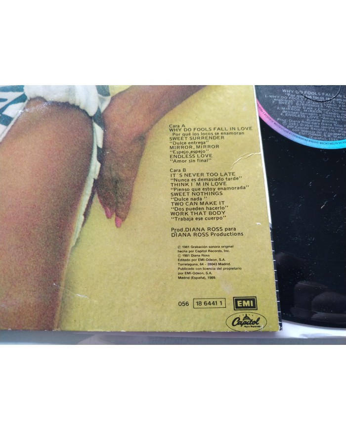 Diana Ross Why Do Fools Fall In Love 1989 Spain Press - LP 12" Vinilo VG/VG