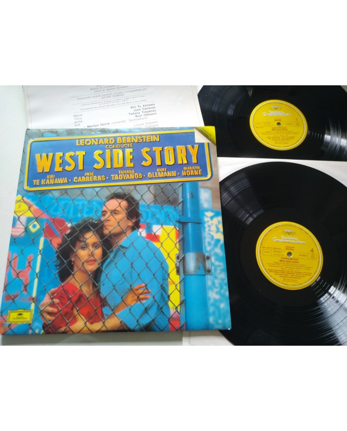 West Side Story Bernstein Carreras Kanawa 1985 - 2 x LP 12" Vinilo VG/VG Am