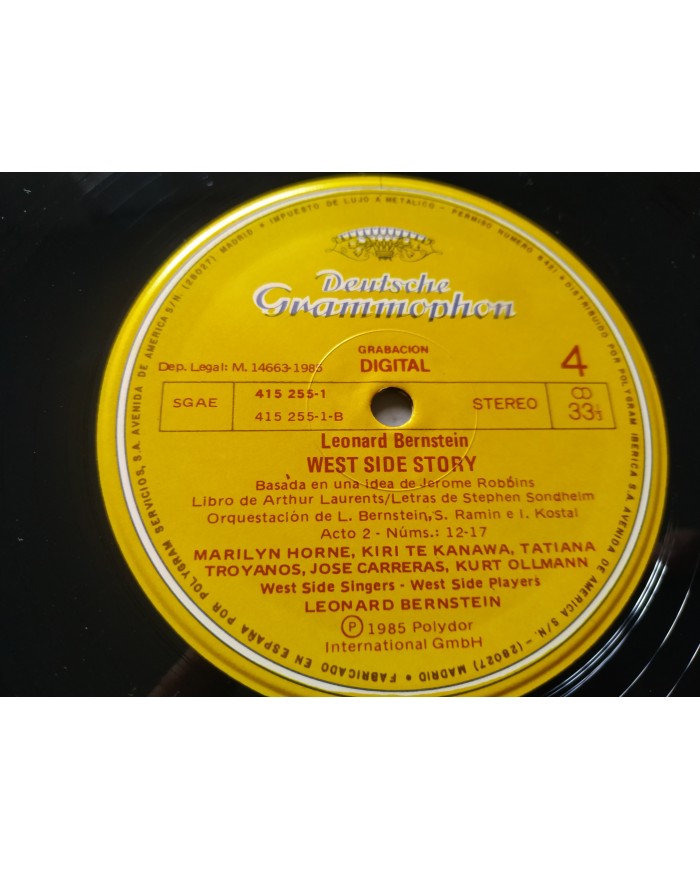 West Side Story Bernstein Carreras Kanawa 1985 - 2 x LP 12" Vinilo VG/VG Am