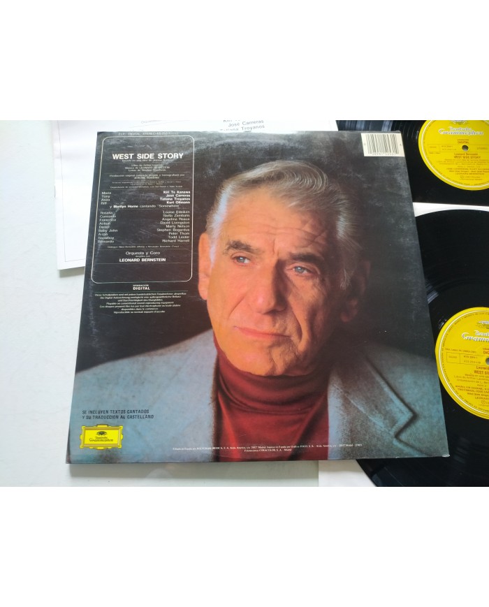 West Side Story Bernstein Carreras Kanawa 1985 - 2 x LP 12" Vinilo VG/VG Am