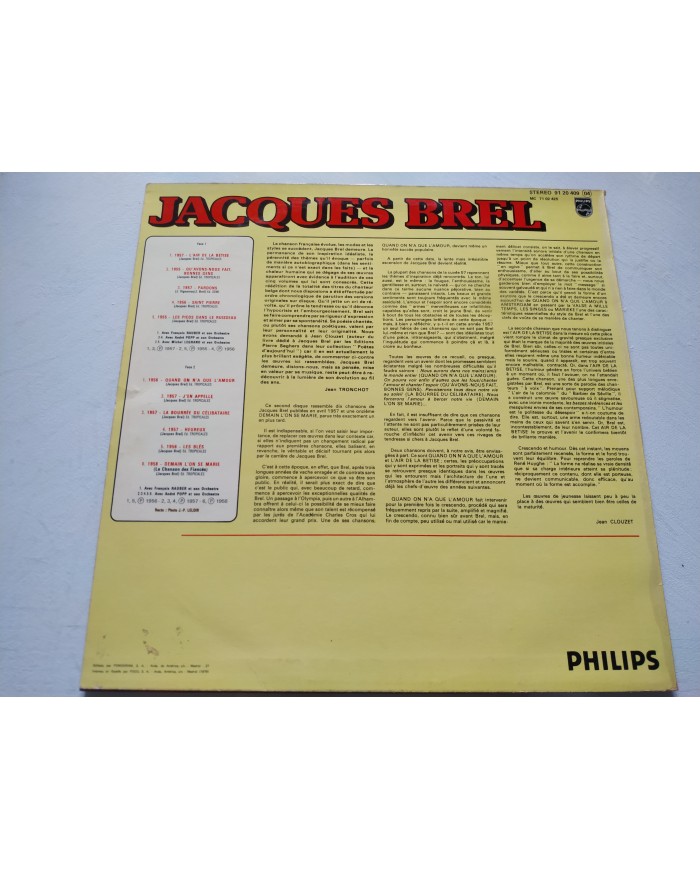 Jacques Brel 1957 Quand On A Que L´Amour 1979 Philips - LP Vinilo 12" VG/VG