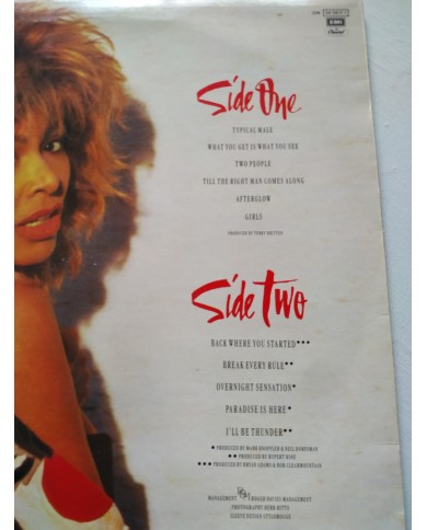 Tina Turner Break Every Rule 1986 Capitol Spain Edition - LP Vinilo 12" VG/VG Tina Turner Break Every Rule 1986 Capitol Spain Edition - LP Vinilo 12" VG/VG