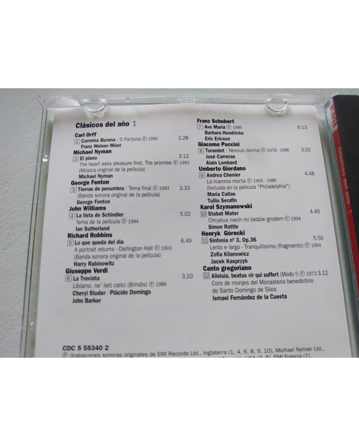 Clasicos del Año Michael Nyman Maria Callas Gorecki Monjes Silos 1994 - 2 x CD