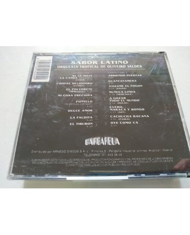 Sabor Latino Orquesta Tropical Oliveiro Valdes 1996 Musivoz - Box 2 x CD