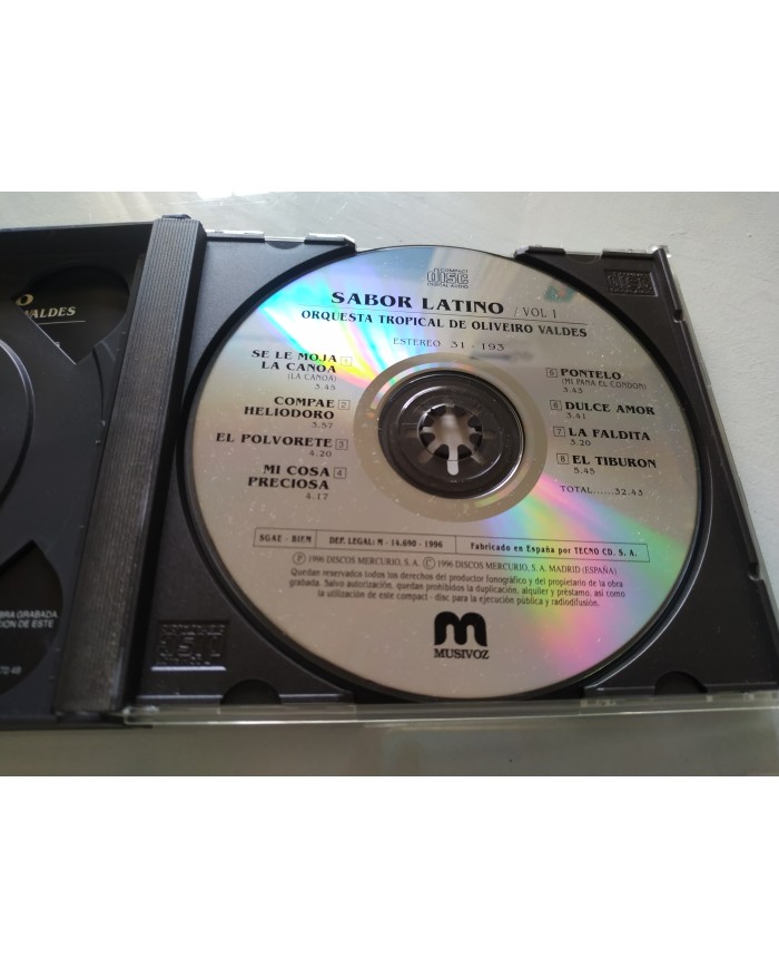 Sabor Latino Orquesta Tropical Oliveiro Valdes 1996 Musivoz - Box 2 x CD